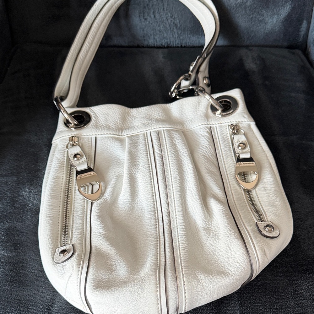 B. Makowsky Pebbled Leather hobo crossbody/shoulder bag